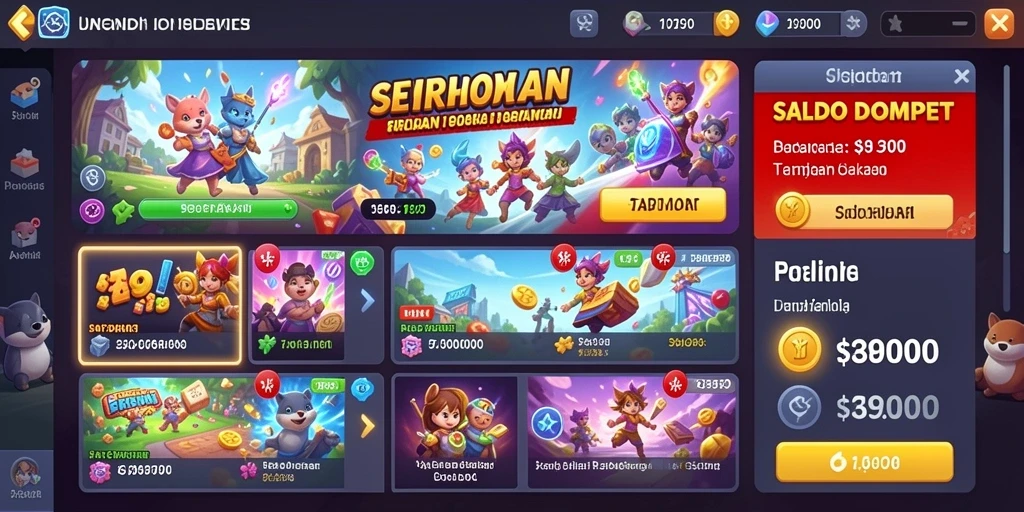 Berbagai mode permainan yang dapat dipilih oleh pemain.